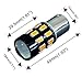 JDM ASTAR Super Bright 5730 Chipsets 7507 1156PY BAU15S LED Bulbs with Projector,Amber Yellow