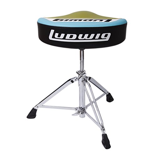 Ludwig Atlas Classic Drum Throne - Saddle, Blue/Olive