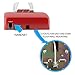 Home Intuition Amplified Single Line Corded Wall Mounted Telephone with Extra Loud Ringer, Red