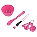 Facial Skin Care Mask Mixing Bowl Stick Brush Gauge Spoon Set Pink by
