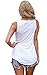 Sipaya Summer Tank Tops for Women Flowy Tops Sleeveless Shirts Camisole White XL