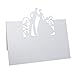 ROSENICE 50pcs Name Place Card Wedding Party Table Decoration Bride Groom (White)