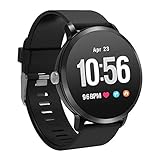 YoYoFit Smart Fitness Watch with Heart Rate Monitor, Waterproof Fitness Activity Tracker Step Counter with Music Player Control, Customized Face Look GPS Pedometer Watch for Women Men