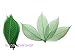 100 pcs Large Leaves Green Skeleton Leaves Rubber Tree Natural Scrapbooking Craft DIY Card Wedding