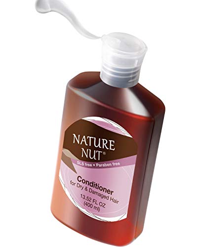 Nature Nut Hair Conditioner for Dry & Damaged Hair - Hypoallergenic Deep Conditioner | 5 Nut Natural Blend Moisturizer Ultra Hair Repair Treatment