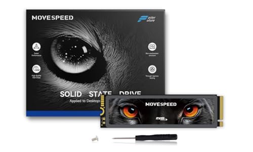MOVE SPEED HB7450 4TB Internal Solid State Drive for PS5 with Heatsink TLC NAND, PCIe 4.0 NVMe M.2 SSD- Up to 7450MB/s, 3D NAND Storage Expansion Compatible with PS5, Laptops and Desktops