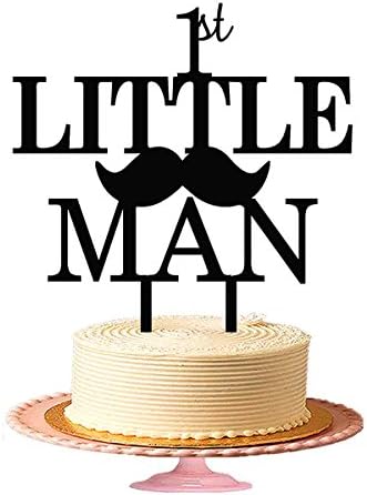 1st Little Man - Cake topper for your One Year Baby boy- Birthday cake topper