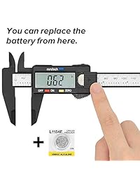 Calibre digital con visualización LCD extragrande, apagado automático Featured de conversión de 0   6 inches 0   150 mm precisión electrónica herramientas de medición de plástico por illumifun