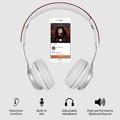 AT&T Jive HPM10 Over-Ear Stereo Noise Cancelling Headphones with Built-in Microphone (Red) -Non Bluetooth