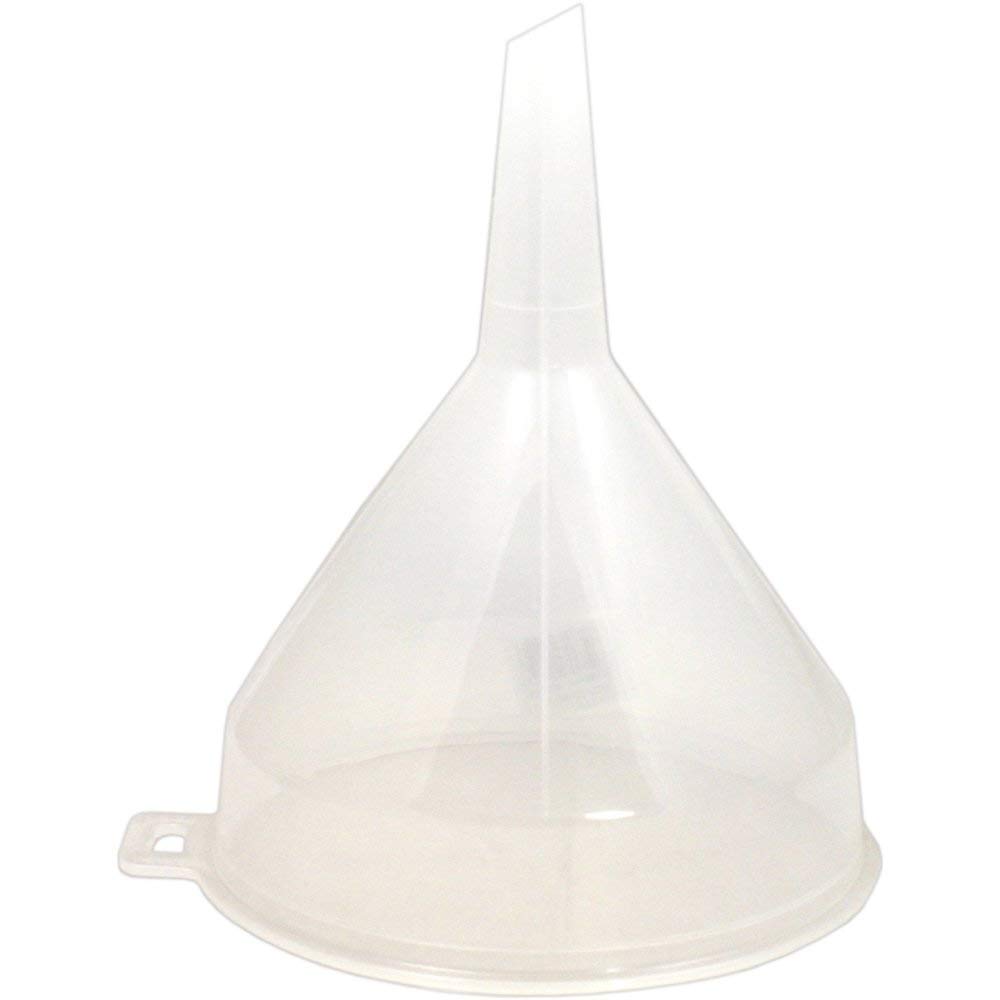 Whitefurze Plastic Funnel for Liquid Transfer, Food Preparation Tasks, White Colour Finish, 14 cm (5.5 Inches) Diameter Opening, Lightweight Item 1-Pack