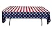 Exquisite 6-Pack Premium Rectangle American Flag Design Plastic Tablecloth - USA Stars and Stripes Tablecloth Disposable Plastic Table Cover for July 4th - 54 inch. x 108 inch.