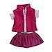 WensLTD 3pc Doll Clothes Set Jacket Coat +Pants+Vest for 18 inch Doll Accessory Gril's Toy (Hot Pink)