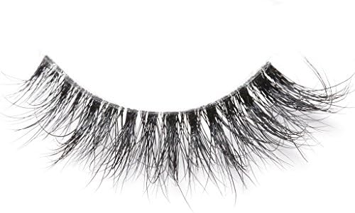 Arimika Handmade 3D Mink Fake Eyelashes -Reusable with Clear Invisible Flexible Band, Lightweight Fluffy Natural Looking,D844
