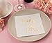 Juvale Cheers to 30 Years Cocktail Napkins - 5 x 5 In 3-Ply White & Gold Foil - 50 Pack for 30th Anniversary Decorations & Happy 30th Birthday Celebrations
