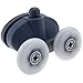 Pair Of Twin Bottom Butterfly Shower Door Rollers Wheels Runners Kit Zinc Alloy
