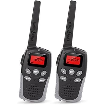 Walkie Talkies, Two Way Radios Long Range Walkie Talkies with 22 Channel FRS/GMRS, Back-lit Display, (1 Pair Black)