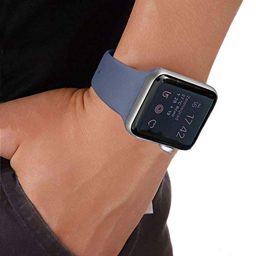 image for NUKELOLO Sport Band Compatible with Apple Watch 38MM 40MM, Soft Silico