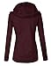makeitmint Women's Zip Up Military Anorak Jacket w/ Hood [S-3XL] Medium YJH0018_BURGUNDY
