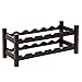 SONGMICS Bamboo Wine Display Rack, 2-Tier 12-Bottle Storage Shelf, Brown UKWR001BR