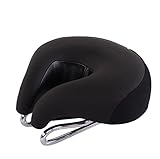 Gudessly Wide Bicycle Bike Seat No Nose Mountain Bike Saddle Comfortable Cycling Saddle Cushion High Resilience Breathable for Men