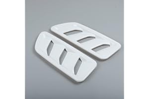 BESTMOTORING Car ABS Hood Air Vent Cover, Hood Air Flow Vent Decorative Trim compatible with Wrangler JL, JT 2018-2024 white