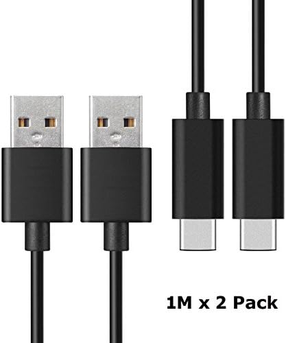 Impowely 2 pack Black USB Type C Cable, Durable USB C to USB A (Type C to Type A) Cable for Galaxy Note 7, OnePlus 3, LG G5, HTC 10, Lumia 950, New MacBook and More