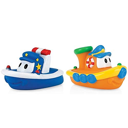 Nuby Nuby Tub Tugs Floating Bath Boats 2 Pack N/A Blue Orange
