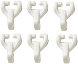 Merriway BH03627 50 Pcs White Curtain Gliders for Swish Twin Glide Nylo Glide view 1