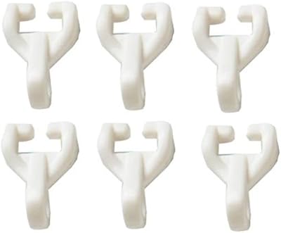 Merriway BH03627 50 Pcs White Curtain Gliders for Swish Twin Glide Nylo Glide