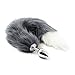First View Fox Tail Butt Anal Plug Romance Insert SM Special Sex Toy for Adult Cospaly (Gray White)