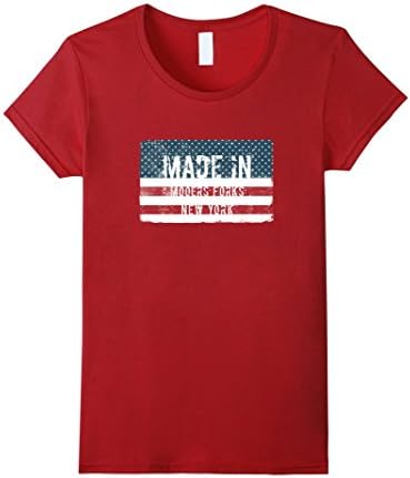 Womens Made in Mooers Forks, New York T-shirt XL Cranberry