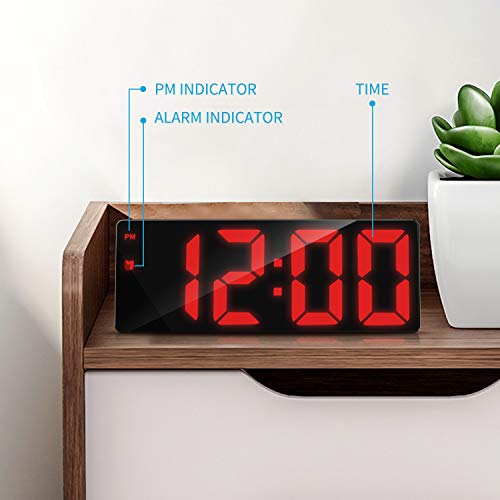 meross LED Digital Alarm Clock, Simple Design Desk Clock with Easy to