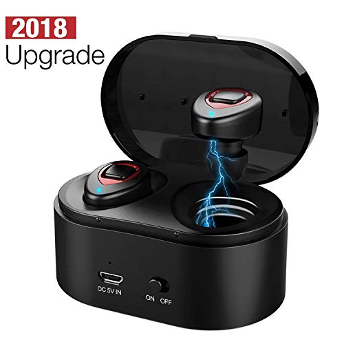 Wireless Earbuds,XIAOWU True Wireless Bluetooth Headphones Mini Sweatproof Sport Headsets in-Ear Noise Cancelling with Built-in Mic and Charging Case for iPhone iPad Android Smartphone