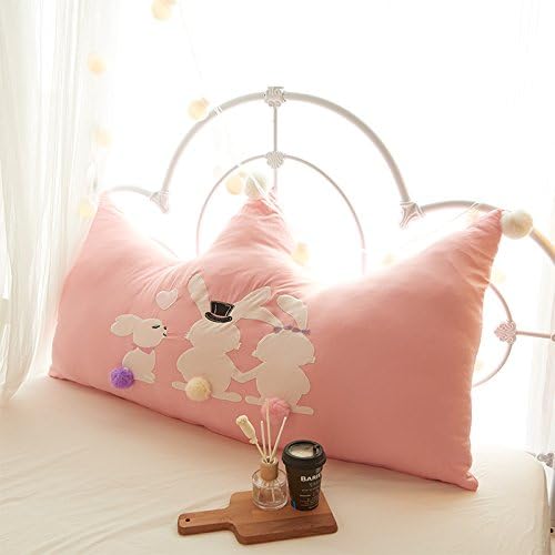 Pillow for Children Crown Bed Head Cushion Cushion Backrest Princess Cute/Detachable / Washable/Gift with Multi-Styles Chosen,Pink(B)-150 * 70cm