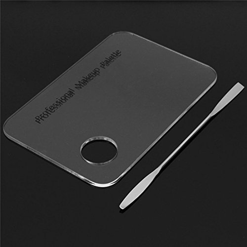 Cosmetic Clear Palette Nail Polish Gel Foundation Eyeshadow Mixing Tools with Rod - Thumbnail 2
