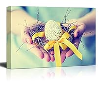 Canvas Wall Art Easter Day Theme Canvas Prints Home Artwork Decoration for Living Room Bedroom - 12x18 inches