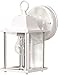 Nuvo Lighting 60/636 One Light Fixture Outdoor Wall Mount, Small Cube Lantern, White primary