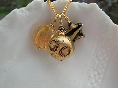 Reticello Murano Glass Charm Necklace
