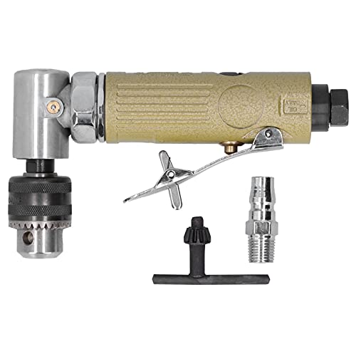 Pneumatic Drill, 90 Degrees Elbow Air Drill, Powerful Angle Drilling Machine for Polishing Grinding Drilling Screwing