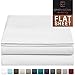Empyrean Bedding Premium Flat Sheets – 2-Pack “110 GSM” Top Bed Sheets Double Brushed Microfiber Thick and Comfortable Flat Sheets Set, Luxurious & Soft Hotel, King, White
