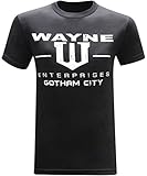 Wayne Enterprises Gotham City Men's T-Shirt- (Medium) - Black