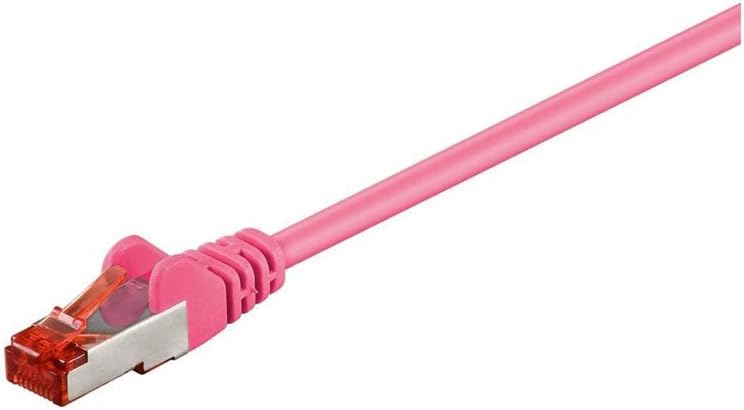 Goobay 93437 CAT 6 Patch Cable, S/FTP PiMF, Magenta, 2m Length, 2 m