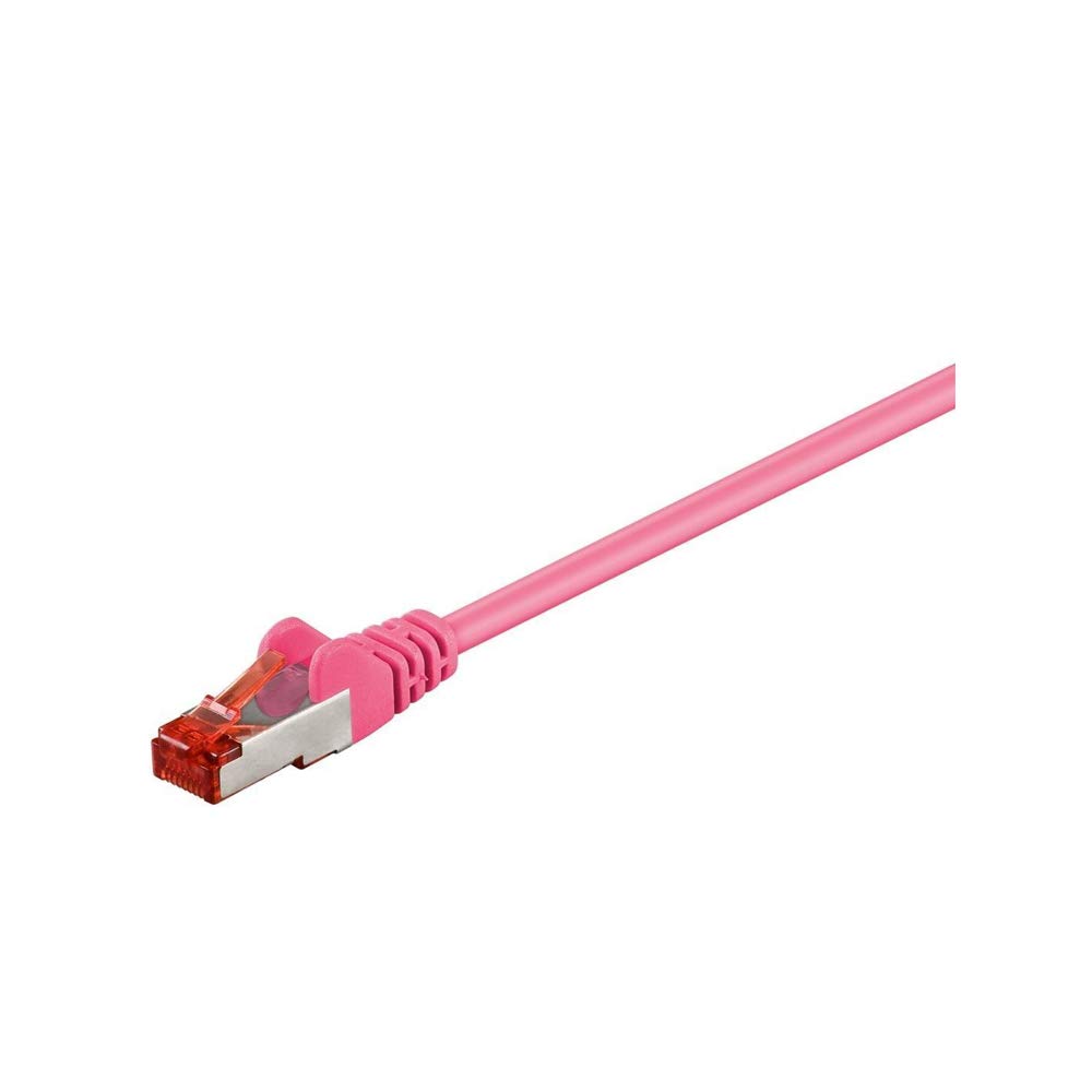 Goobay 93443 CAT 6 Patch Cable, S/FTP PiMF, Magenta, 7.5m Length