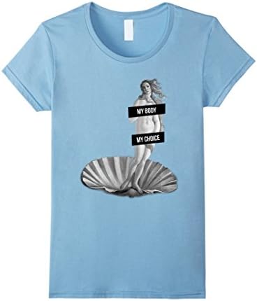 Women's Feminist My Body My Choice Tee XL Baby Blue