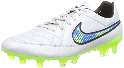 Nike Men's Tiempo Legend V FG - (WHITE/VOLT-SOAR-BLACK) (11.5)