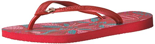 Havaianas women s slim royal sandal flip flop, ruby red…