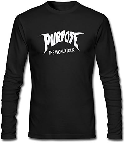 Men's Long Neck Sleeve Purpose Tour.png Cotton Shirt SizeKey1 Black