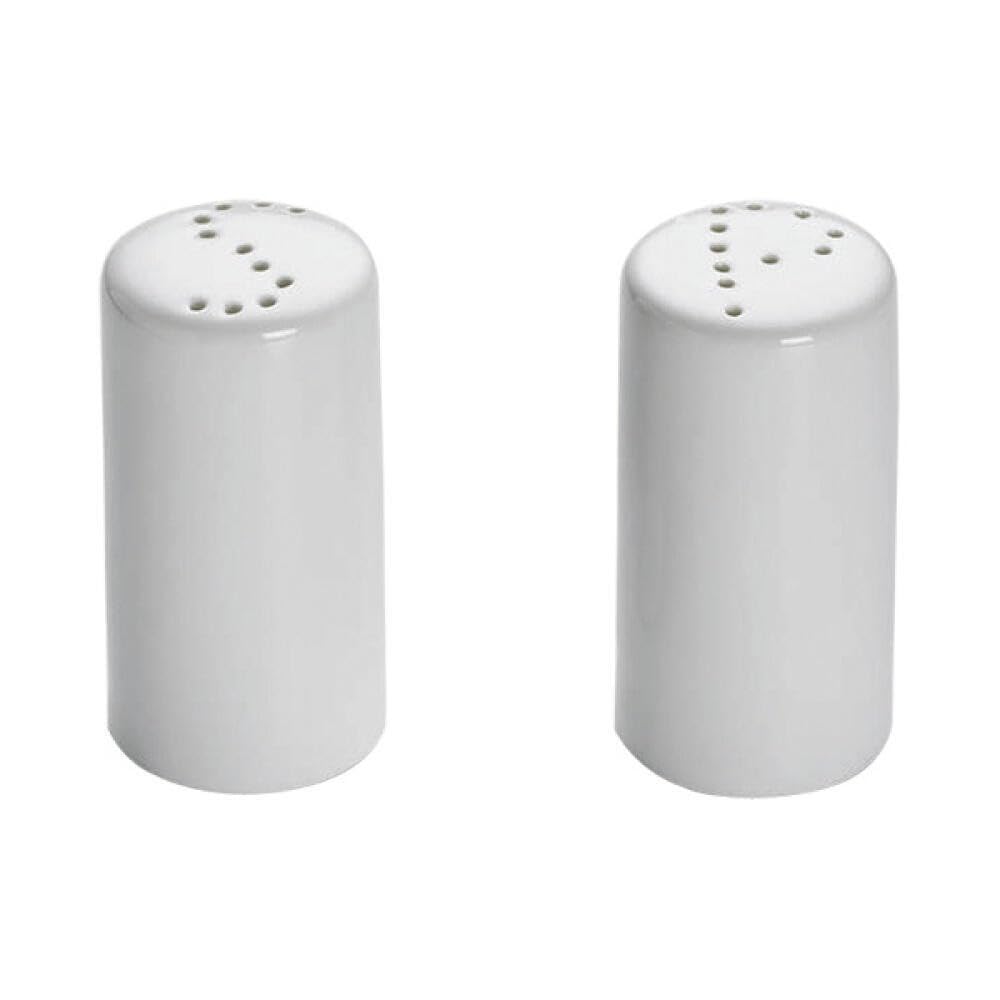 Maxwell & Williams White Basics Cylindrical Salt and Pepper Set, Porcelain, 8.5 x 4 cm
