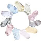 Messon 5 Pairs Unisex-Baby Cotton Socks Solid Color Socks Toddlers Socks (6-12 Months)