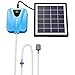 isYoung Solar Air Pump,Rechargeable Air Pump for Fish Pond,Fish Tank,Aquarium, AC/DC Oxygen Pump with Air Stone-Blue